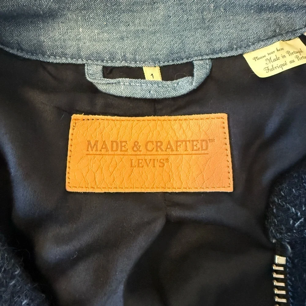 Levis Made & Crafted Jacket Womens XS Blue Wool Alpaca - Picture 15 of 16